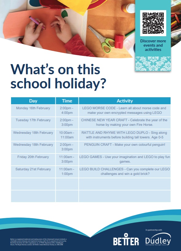 Coseley Library - Children's Half Term Activities